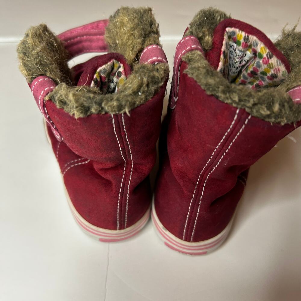 Morgan & Milo Pink Suede High Top Boot 9 - Picture 3 of 5
